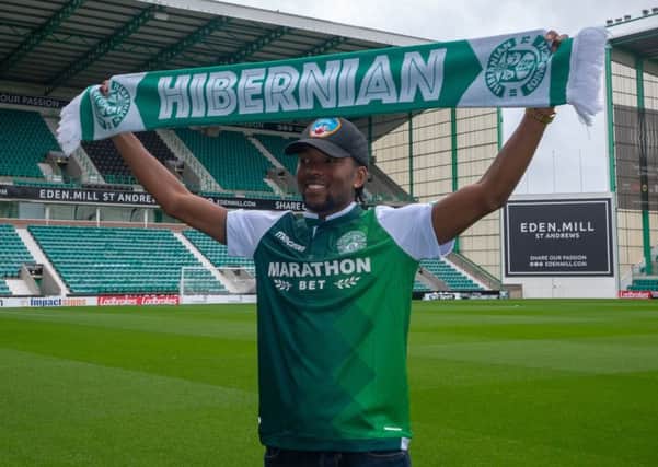 Miquel Nelom is impressed by the facilities at Hibs. Pic: Hibernian FC