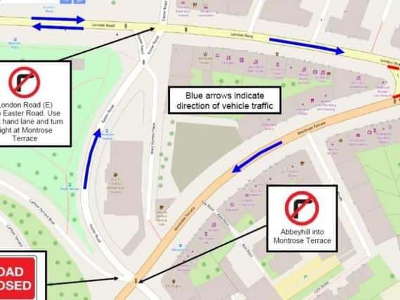 The gyratory system which has been in place since last summer. Picture: Image via @edintravel ECC