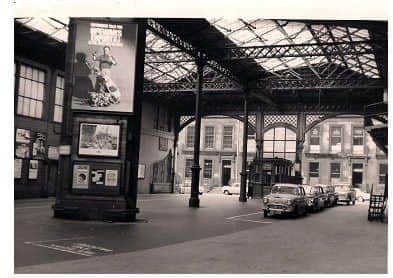 The gates once formed the main vehicle entrance into the railway station. Picture: Lost Edinburgh