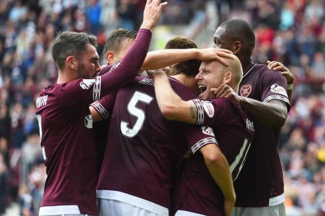 Hearts currently sit five points clear at the top of the Premiership