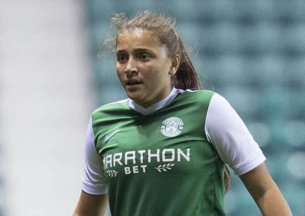 Abi Harrison was on the scoresheet again for Hibs Ladies. Pic: SNS