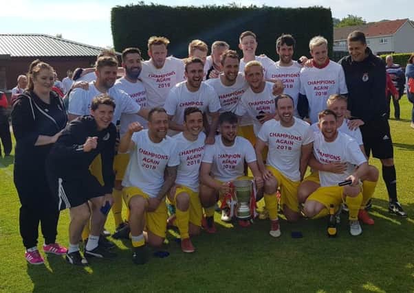 David White, far right, led Bonnyrigg to a league and cup double last season