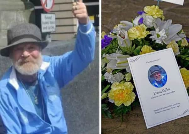 Davie Kelbie was laid to rest peacefully after passing away at his home in Thorntree Street on September 8.