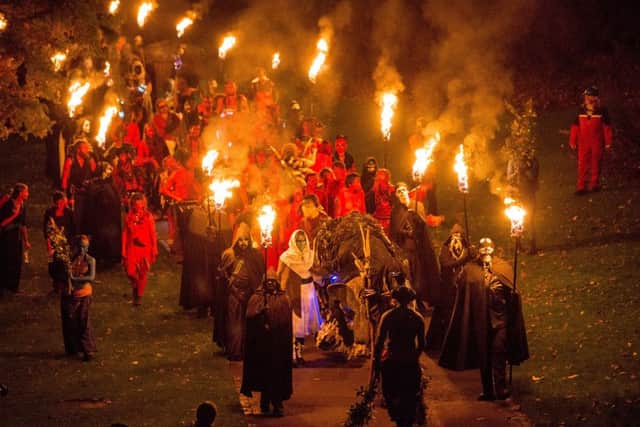 Thousands of revellers are expected to gather on the historic landmark for Samhuinn Fire Festival. Picture: Ian Georgeson