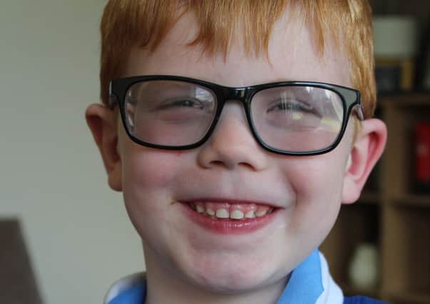 Five-year-old Leland Paton completed a five-mile Kiltwalk