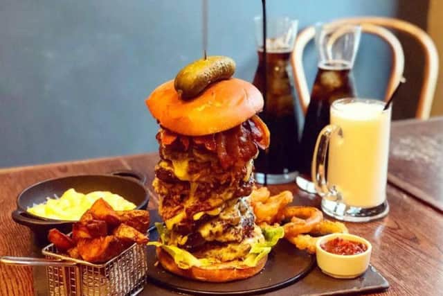 The Monster Burger Challenge at Montpeliers. Picture: Montpelier Bar and Brasserie Facebook page