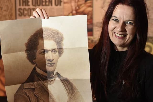 Celeste-Marie Bernier, Professor of Black Studies and Personal Chair in English Literature at Edinburgh University who is curating an exhibition at National Library Scotland about women from Edinburgh a long time ago making clothes for female slaves who had escaped from plantations.