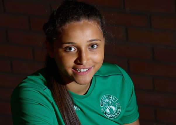 Abi Harrison scored for Hibs the last time the teams met