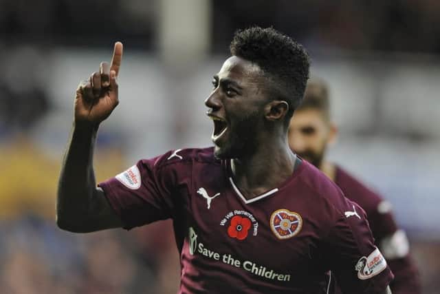 Former Hearts midfielder Prince Buaben. Picture: Neil Hanna