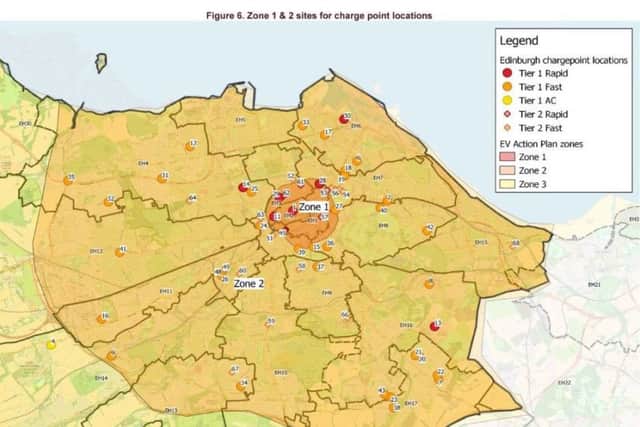 A map shows the proposed chargepoint locations.