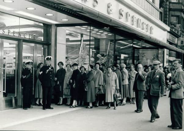 Opening of M&S store in Princes Street, Edinburgh, in 1957.