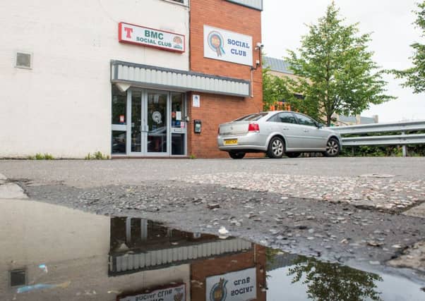 The woman was attacked near the BMC social club in Gorgie. Picture: Ian Georgeson