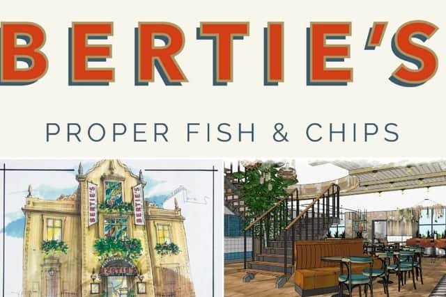Designs of how the new restaurant will look.