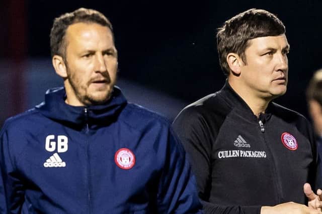 Guillaume Beuzelin and Hamilton manager Martin Canning