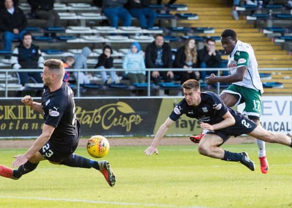 Thomas Agyepong showed his confidence by scoring against Dundee