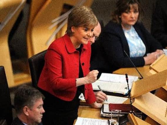 Nicola Sturgeon was speaking at First Minister's Questions