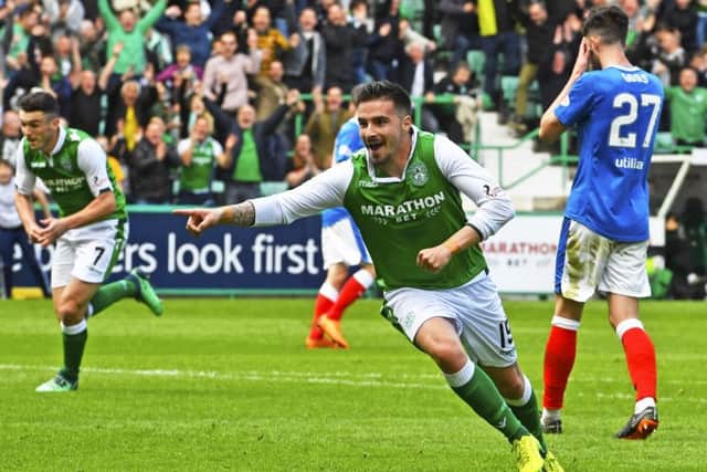 Jamie McLaren scored a hat-trick the last time Hibs met Rangers