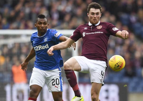 Hearts' John Souttar will be have to at his best against Alfredo Morelos. Picture: SNS/Craig Williamson