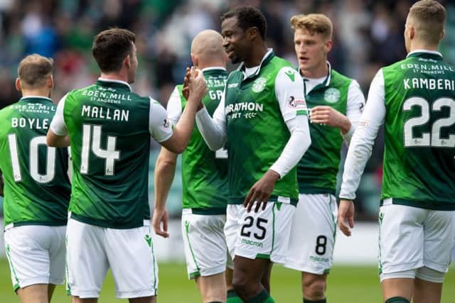 Hibs have moved to within two points of the league summit. Picture: SNS/Ross Parker