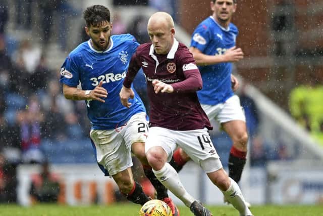 Steven Naismith in action for Hearts on the Jambos' last visit to Ibrox. Picture: SNS Group