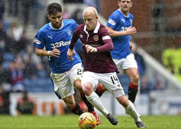 Steven Naismith in action for Hearts on the Jambos' last visit to Ibrox. Picture: SNS Group