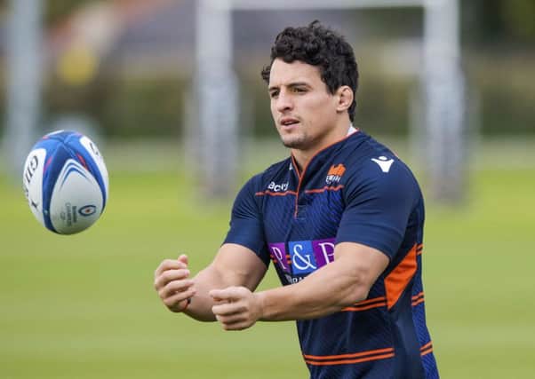 Edinburgh Rugby centre Pablo Socino is enjoying life in the Capital