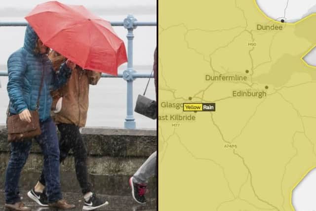 A yellow weather warning has been issued for Saturday
