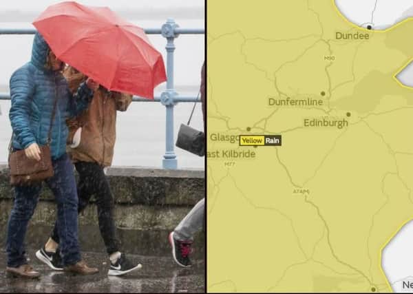 A yellow weather warning has been issued for Saturday