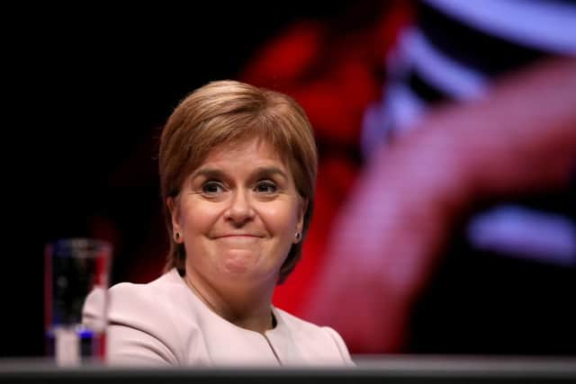 First Minister Nicola Sturgeon during day two of the SNP autumn conference at the SEC, Glasgow. Picture; PA