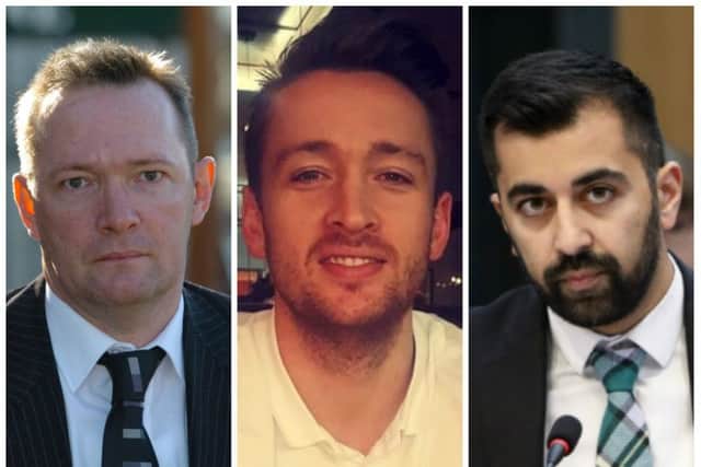 Kevin Woodburn (left) has spoken out following the launch of a new victims' taskforce by Justice Secretary Humza Yousaf (right). Pictures: TSPL/PA