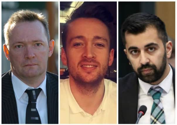 Kevin Woodburn (left) has spoken out following the launch of a new victims' taskforce by Justice Secretary Humza Yousaf (right). Pictures: TSPL/PA