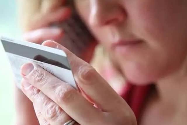 A 5-figure sum was taken as part of the scam.