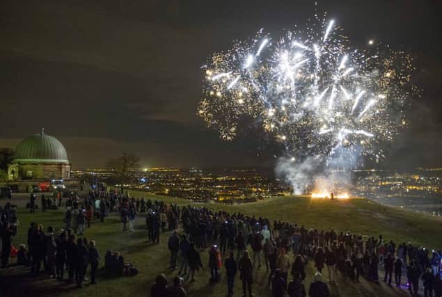 Fireworks and the symbolic burning of Effigies were part of the 2015 Dusherra Festival celebrations that took place on Edinburgh's Calton Hill.