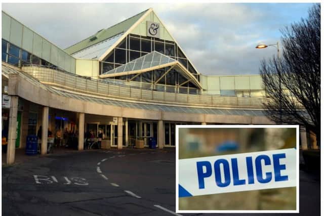 Emergency services are on the scene at the Gyle shopping centre where an assault took place at around 1pm.