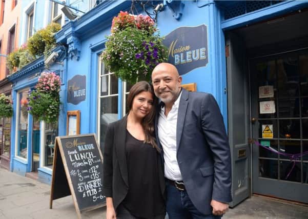 Dad and daughter duo Dean and Layla Gassabi are celebrating the 20th anniversary of their restaurant Maison Bleue. Picture: Jon Savage
