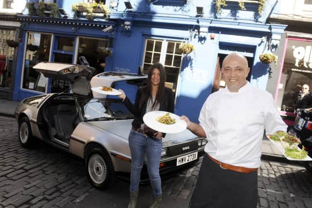 Maison Bleue celebrated their 15-year anniversary by hiring a vintage DeLorean. Picture: Greg Macvean