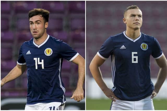 Stevie Mallan, left, and Ryan Porteous both played as Scotland Under-21s lost 3-1 to Ukraine in Kiev. File pictures: SNS Group