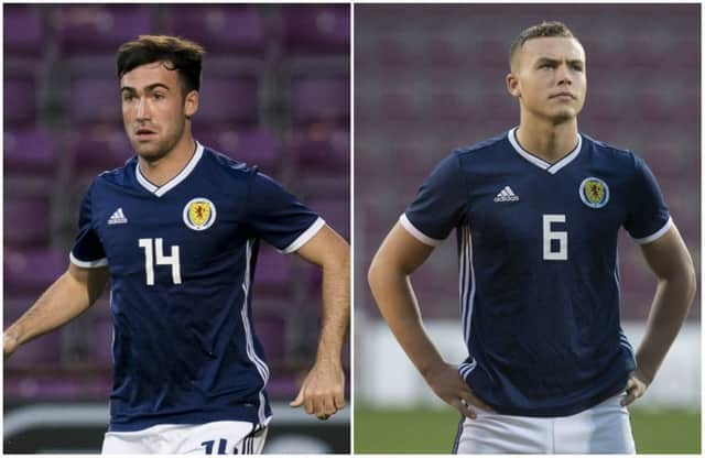 Stevie Mallan, left, and Ryan Porteous both played as Scotland Under-21s lost 3-1 to Ukraine in Kiev. File pictures: SNS Group
