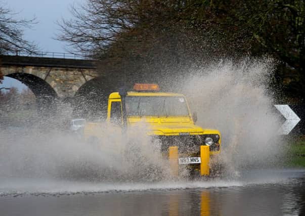 A yellow warning remains in place for flooding in most parts of southern Scotland. Picture: Scott Louden