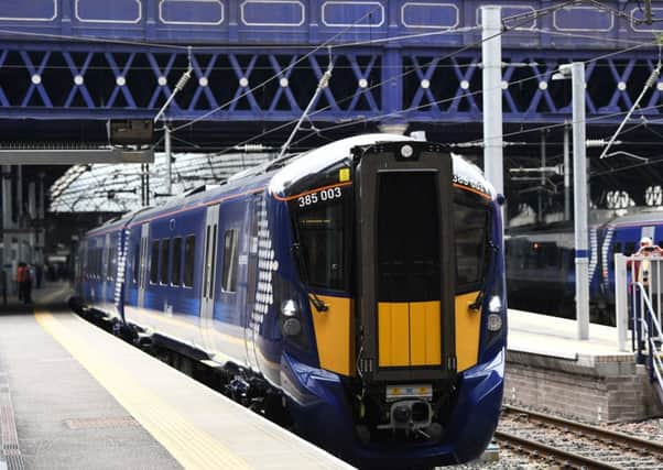 The first of ScotRail's new Hitachi class 385 trains were taken out of service due to a faulty brake control system. Picture: John Devlin