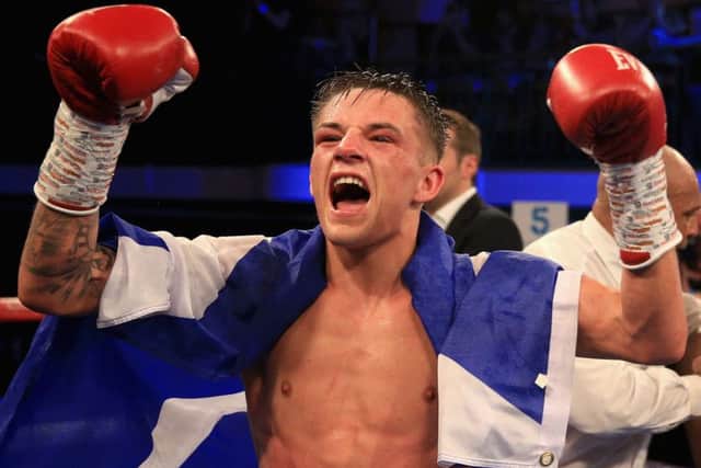 Lee McGregor celebrates victory over Thomas Essomba. Pic: Getty