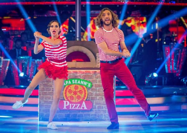Katya Jones and Seann Walsh were the bookies' favourite to leave this weekend. Picture: PA Wire/BBC