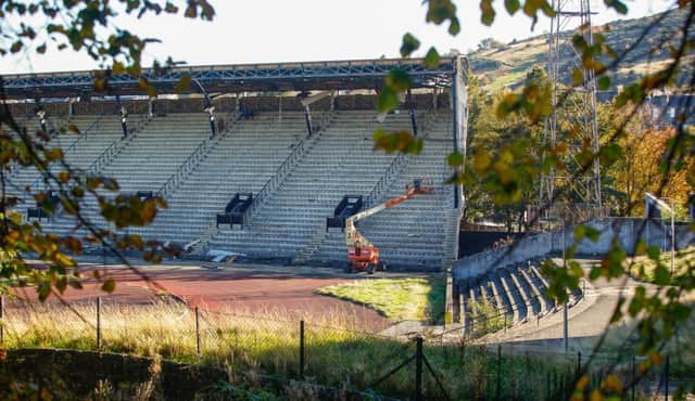 Work has begun to dismantle Meadowbank Stadium.