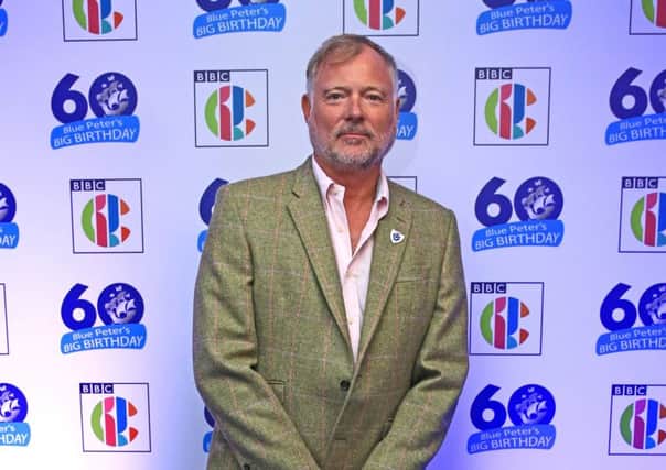 John Leslie attends Blue Peter's Big Birthday, celebrating the show's 60th anniversary, at the BBC Philharmonic Studio at Media City UK, Salford. Photo credit: Peter Byrne/PA Wire