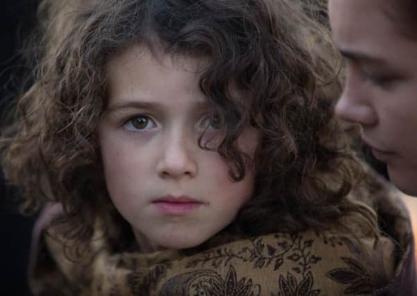 Josie O'Brien during the filming of Outlaw King