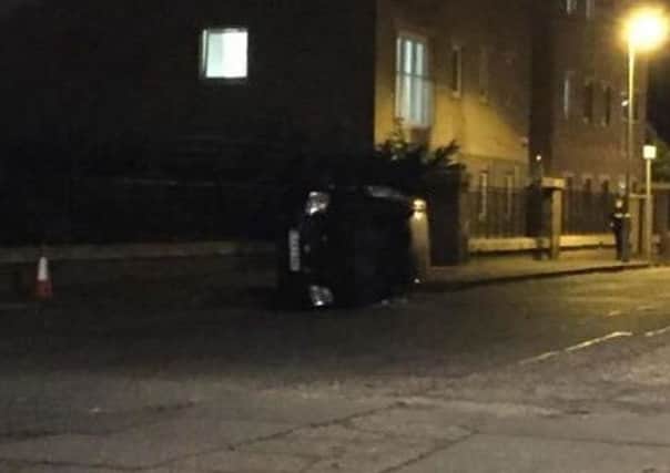 The Kia Picanto was found in Muirhouse Avenue at 9.40pm. Picture: TRIM and West Pilton/Facebook