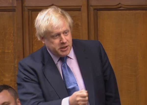 MP Boris Johnson responds to Prime Minister Theresa May update on the latest developments in the Brexit negotiations in the House of Commons. Picture; PA