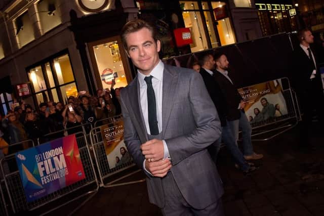 Chris Pine has described scenes from Robert the Bruce epic Outlaw King as 'chaotic' and 'terrifying'. Picture: PA