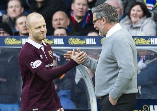 Steven Naismith says Hearts are benefitting from Craig Leveins knowledge. Pic: SNS