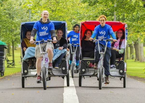 Pedicabs are currently only licensed to operate in the city centre but will soon be able to drive through the Meadows. Picture: Malcolm McCurrach